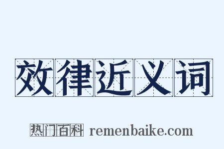 效律近义词是什么意思的图片